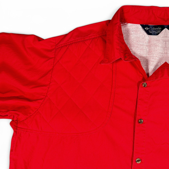 Vintage Ducks Unlimited Shooting Shirt Adult EXTRA LARGE Red Columbia Sport 80s - Picture 7 of 10